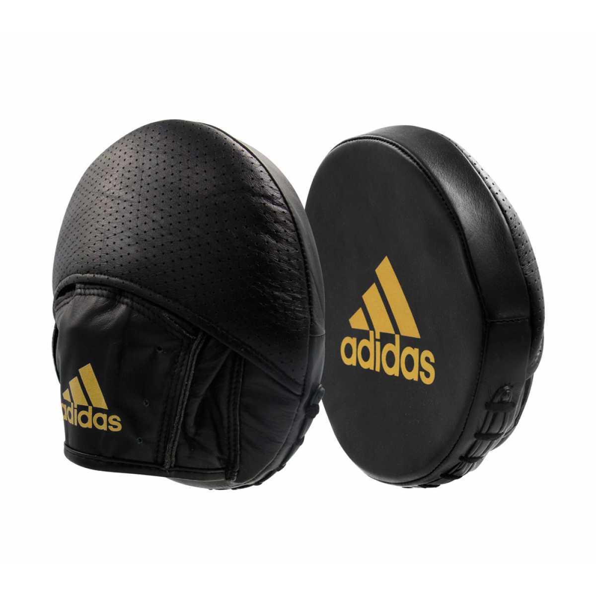Лапы speed disk punching mitt leather черно-золотые adisdp01