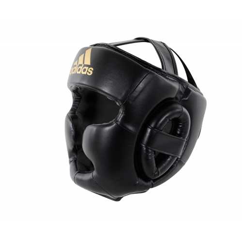 Шлем боксерский speed super pro training extra protect черно-золотой adisbhg041 Шлем боксерский speed super pro training extra protect черно-золотой adisbhg041