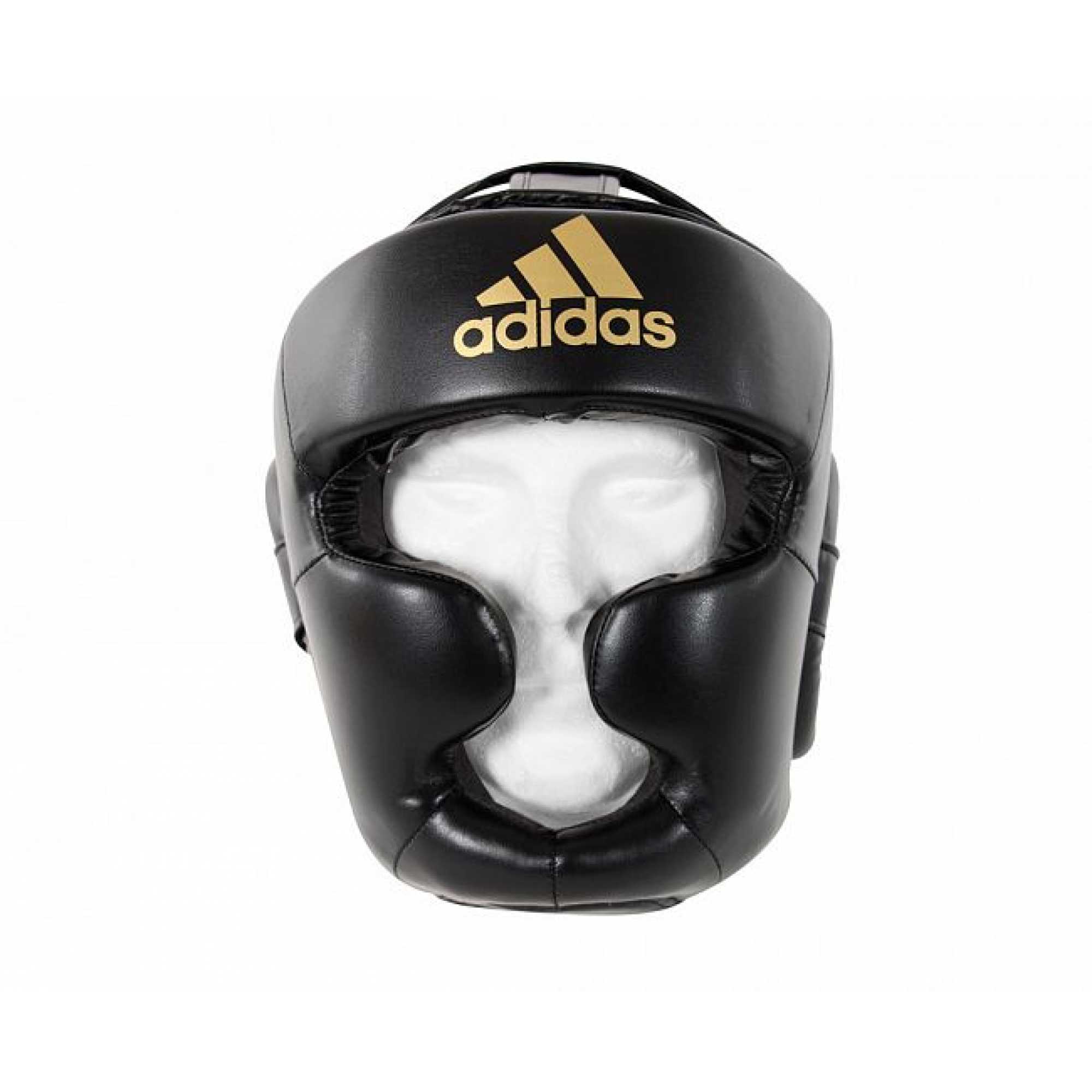 Шлем боксерский speed super pro training extra protect черно-золотой adisbhg041 Шлем боксерский speed super pro training extra protect черно-золотой adisbhg041