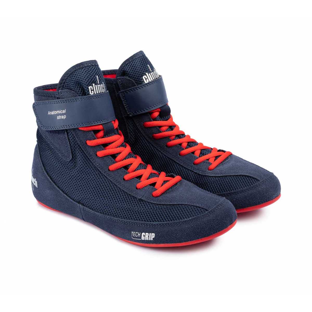 Борцовки clinch grip сине-красные c420