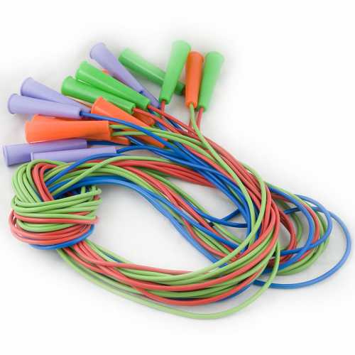 Скакалка, MR-Sk2.65, 2,65м, d 5мм, резин.пластикат,пластик.ручки, мультиколор Скакалка, MR-Sk2.65, 2,65м, d 5мм, резин.пластикат,пластик.ручки, мультиколор