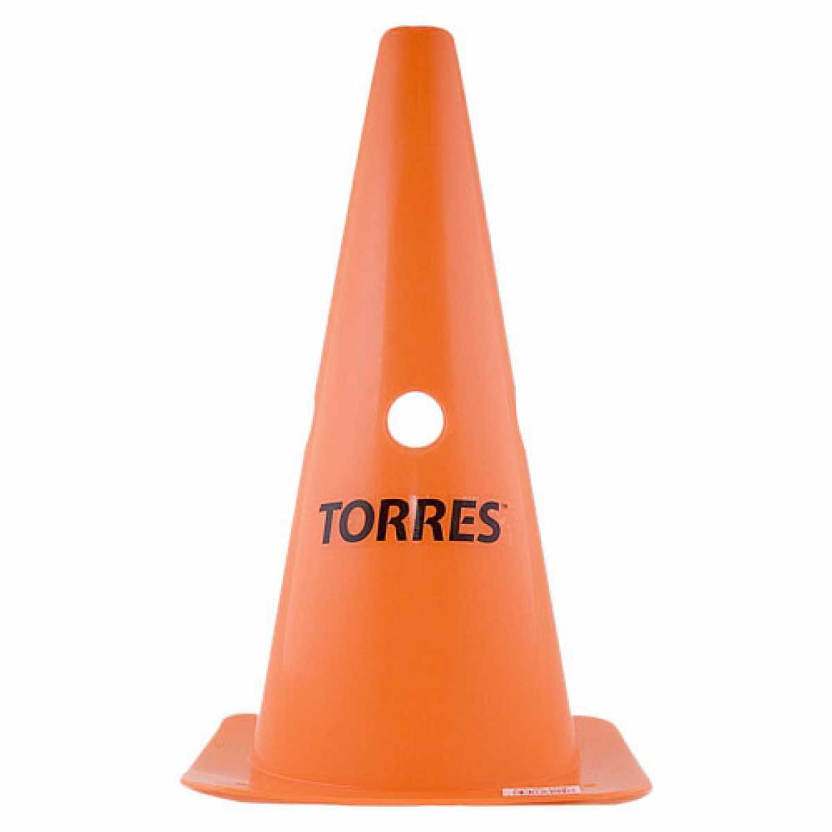 Конус тренировочный TORRES арт.TR1009,30 см,с отв. оранжевый Конус тренировочный TORRES арт.TR1009,30 см,с отв. оранжевый