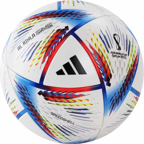 Мяч футбольный ADIDAS WC22 Rihla Competition H57792, р.5, FIFA Quality Pro, 20п
