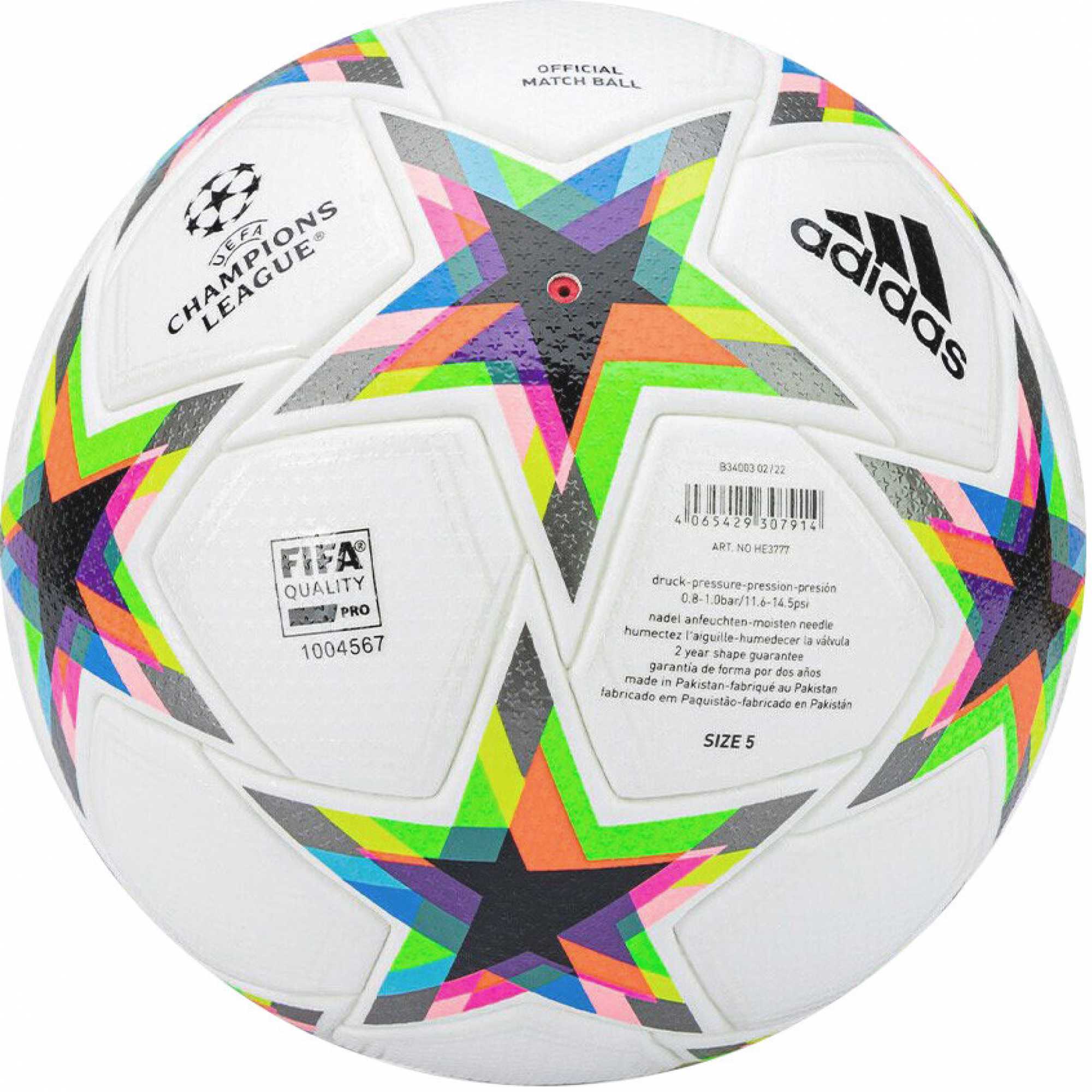 Мяч футбольный ADIDAS UCL Pro Void HE3777,р.5, FIFA Quality Pro, 32п Мяч футбольный ADIDAS UCL Pro Void HE3777,р.5, FIFA Quality Pro, 32п