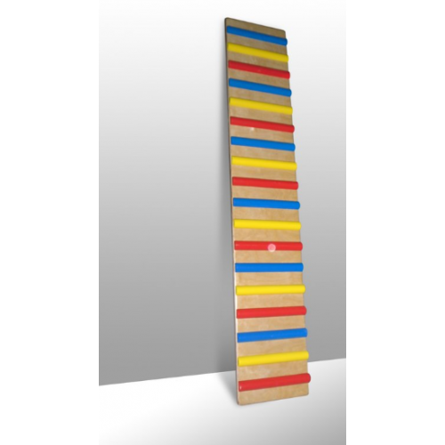 Доска наклонная ребристая 1,6х0,3м с цветными рейками (17шт)