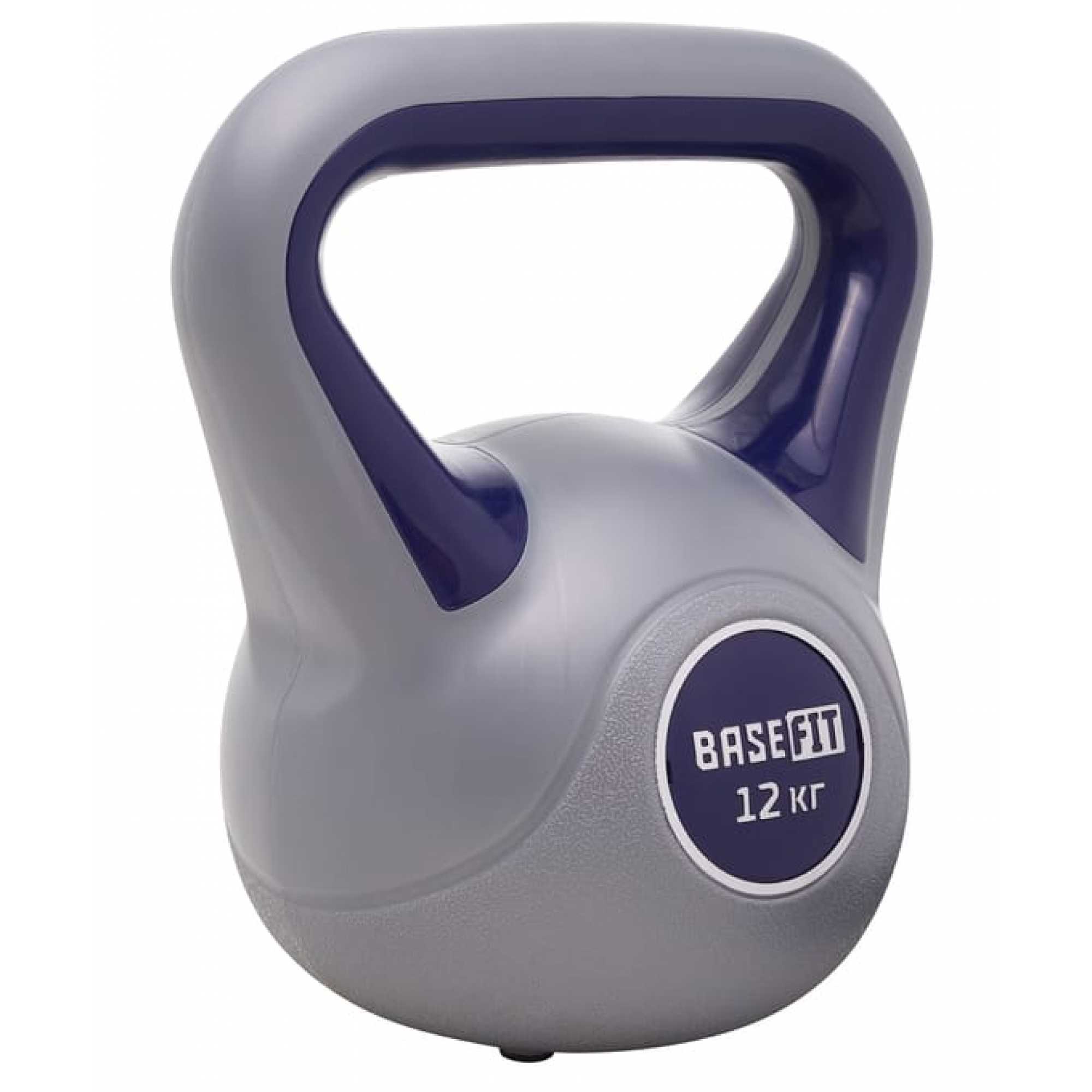 Гиря BASEFIT 12 кг, DB-503, серый/темно-синий Гиря BASEFIT 12 кг, DB-503, серый/темно-синий