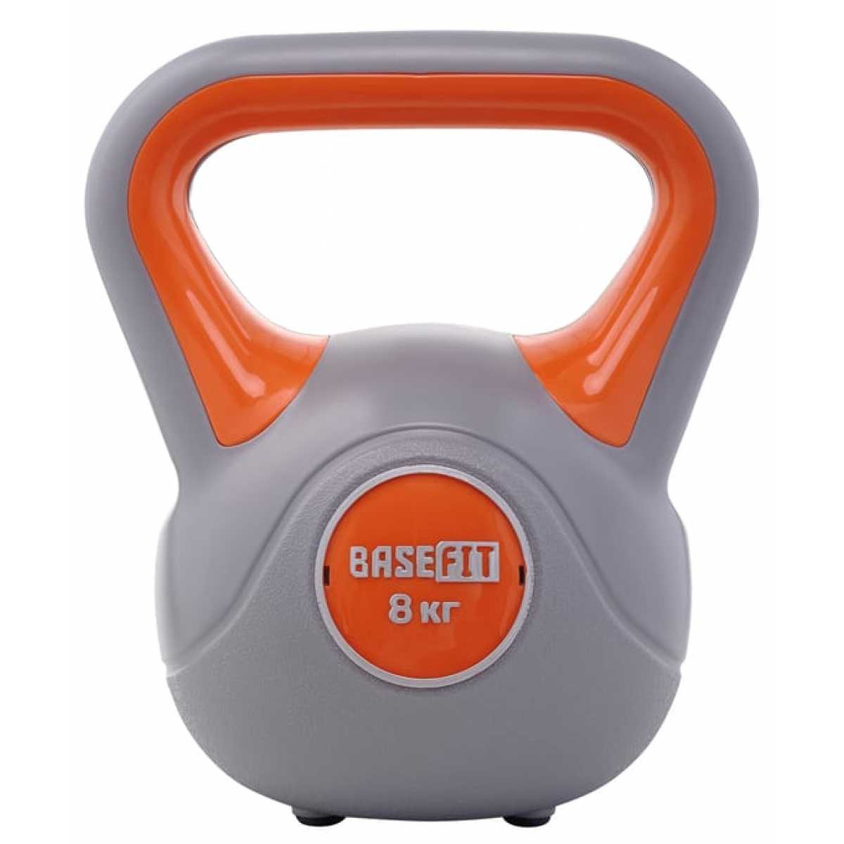 Гиря BASEFIT 8 кг, DB-503, серый/оранжевый Гиря BASEFIT 8 кг, DB-503, серый/оранжевый