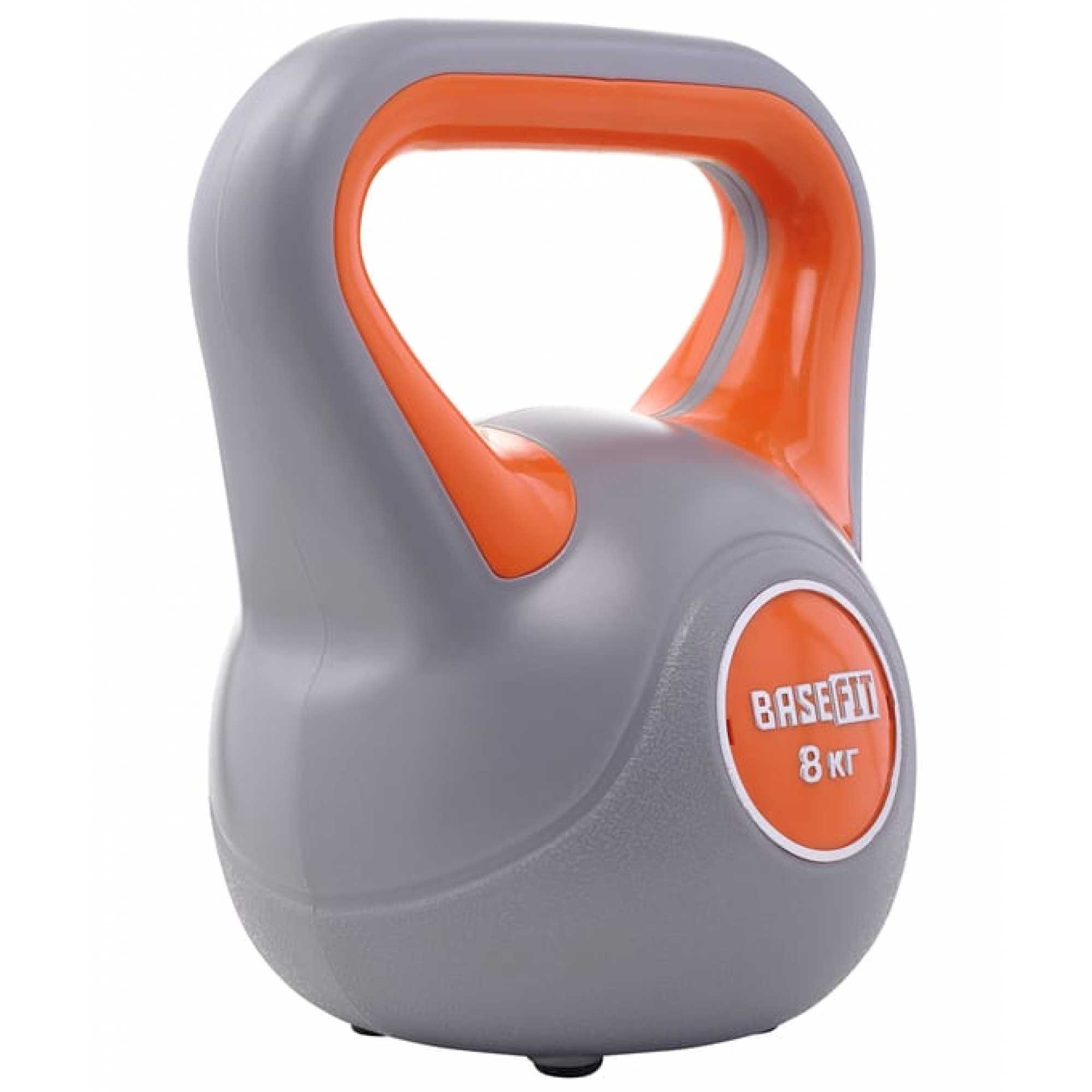 Гиря BASEFIT 8 кг, DB-503, серый/оранжевый Гиря BASEFIT 8 кг, DB-503, серый/оранжевый