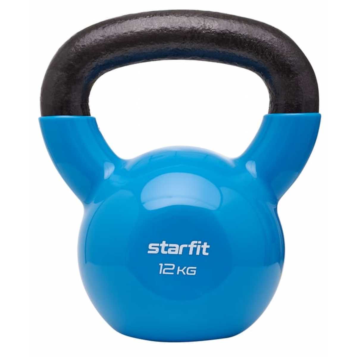 Гиря Starfit 12 кг, DB-401, виниловая, синий Гиря Starfit 12 кг, DB-401, виниловая, синий