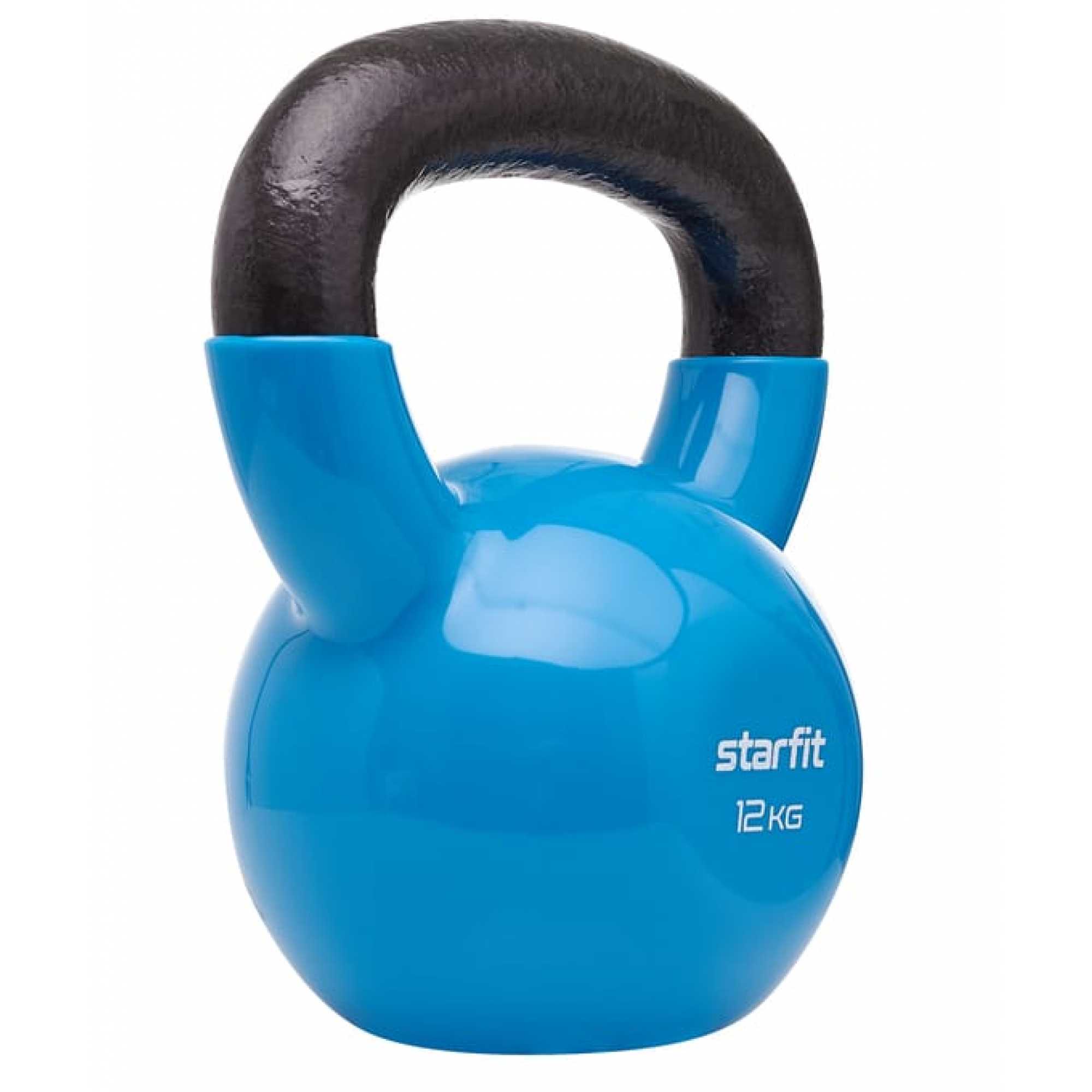 Гиря Starfit 12 кг, DB-401, виниловая, синий Гиря Starfit 12 кг, DB-401, виниловая, синий