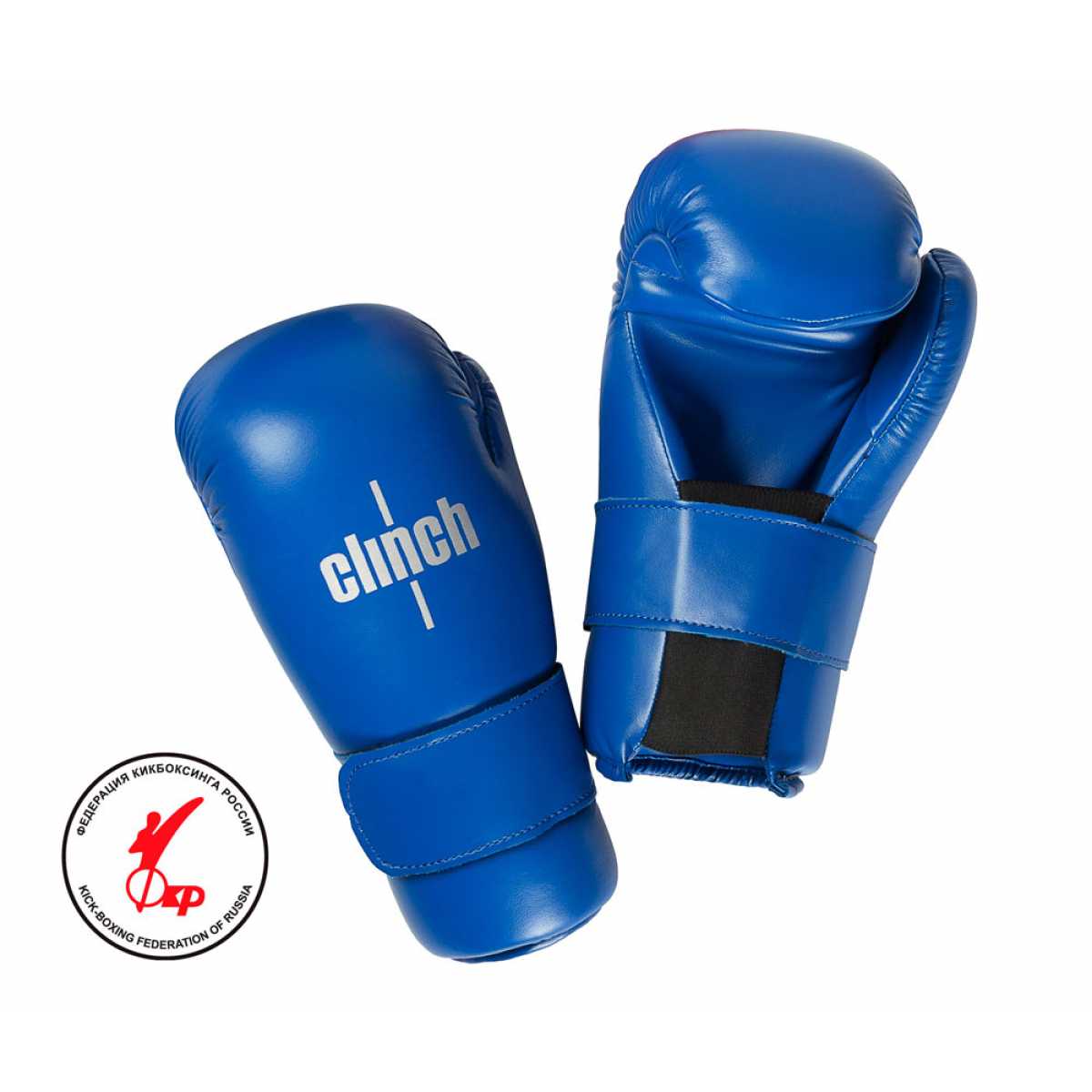 Перчатки полуконтакт clinch semi contact gloves kick синие c524
