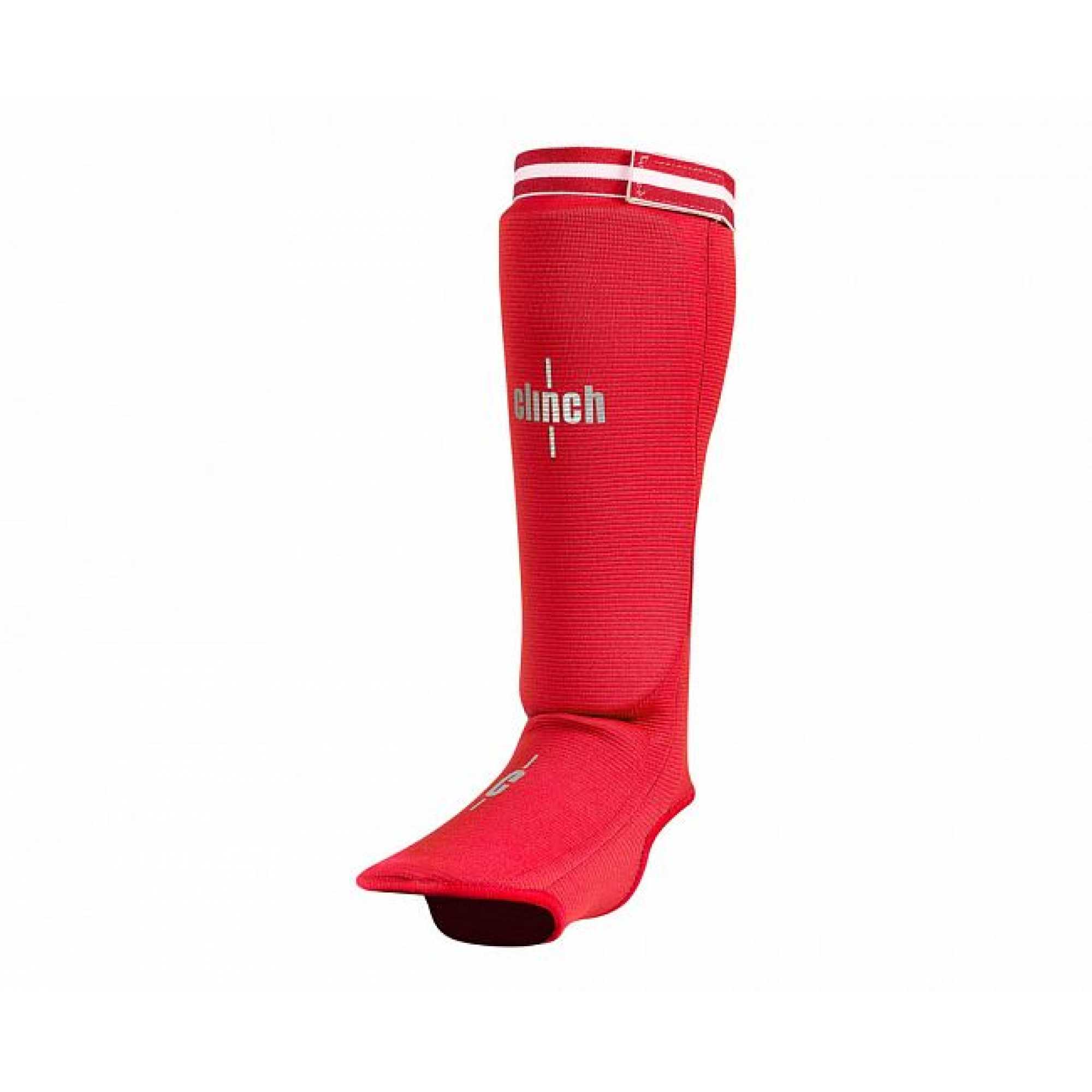 Защита голени и стопы clinch shin instep protector красная c508 Защита голени и стопы clinch shin instep protector красная c508