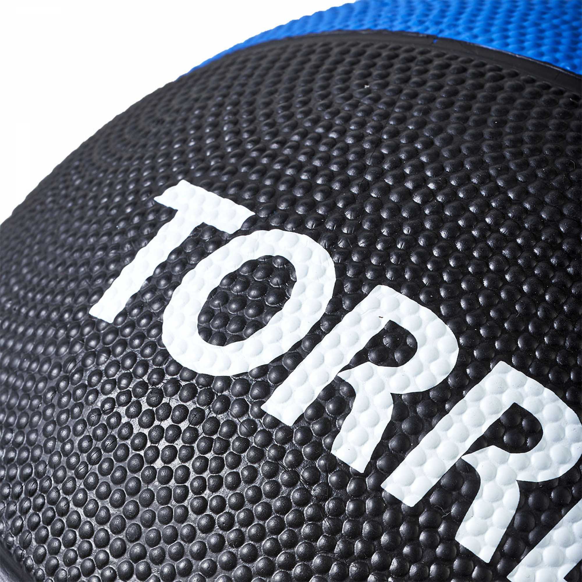 Медбол TORRES 3 кг, AL00223, 21,9 см, черно-сине-белый Медбол TORRES 3 кг, AL00223, 21,9 см, черно-сине-белый