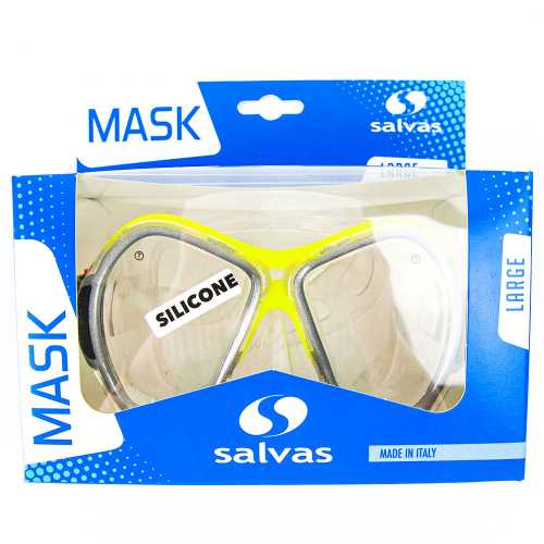 Маска для плавания Salvas Phoenix Mask, CA520S2GYSTH, серебристый-жёлтый Маска для плавания Salvas Phoenix Mask, CA520S2GYSTH, серебристый-жёлтый