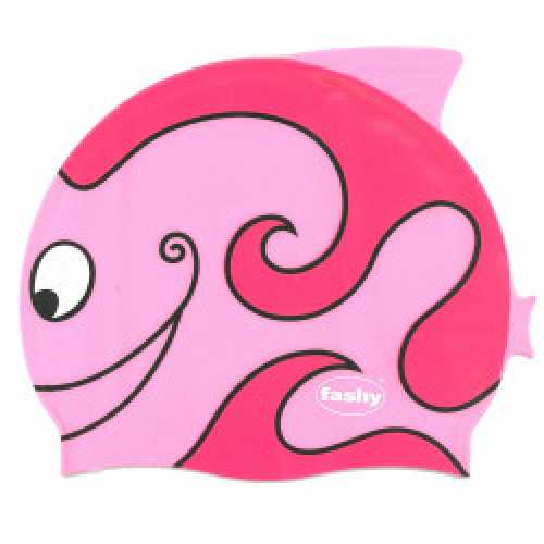 Шапочка для плавания детская FASHY Childrens Silicone Cap, 3048-00-43, розовый