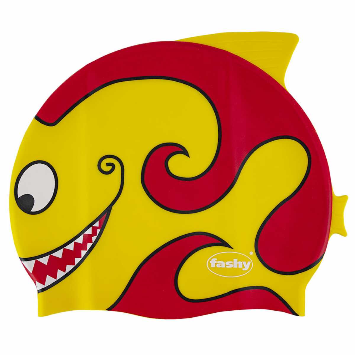 Шапочка для плавания детская FASHY Childrens Silicone Cap, 3048-00-80, желто-красный