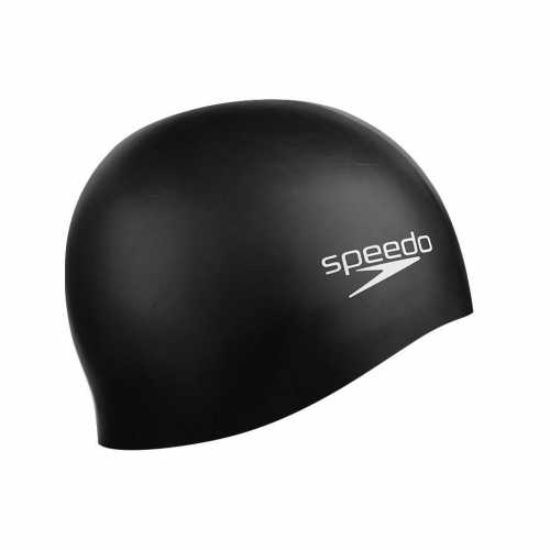 Шапочка для плавания детская SPEEDO Plain Flat Silicone Cap Jr, 8-709900001, ЧЕРНЫЙ