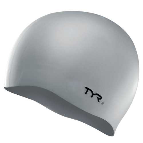 Шапочка для плавания TYR Wrinkle Free Silicone Cap, LCS-040, СЕРЫЙ