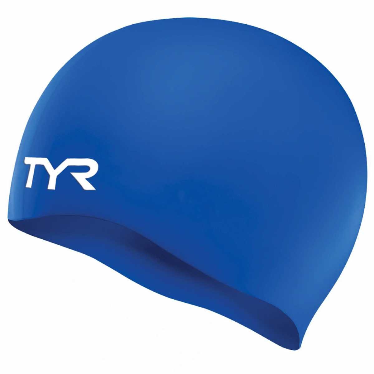 Шапочка для плавания подростковая TYR Wrinkle Free Junior Silicone Cap, LCSJR-428, СИНИЙ