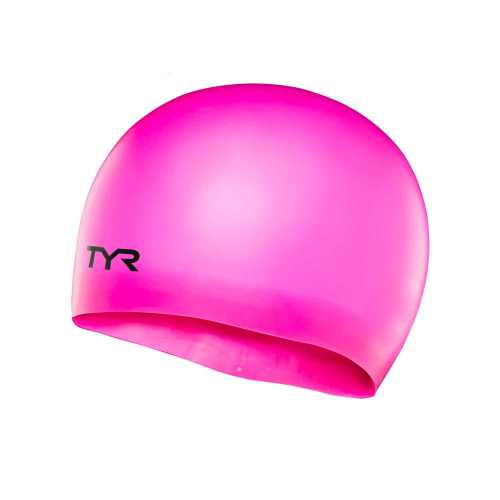 Шапочка для плавания подростковая TYR Wrinkle Free Junior Silicone Cap, LCSJR-693, РОЗОВЫЙ