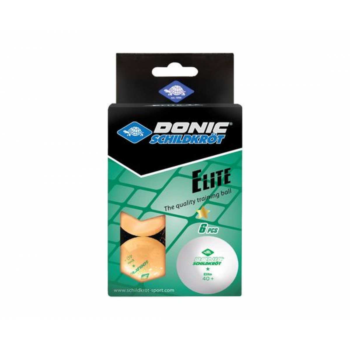 Мячики для н/тенниса DONIC PRESTIGE 2* 40+ 6 штук, белый + оранжевый Мячики для н/тенниса DONIC PRESTIGE 2* 40+ 6 штук, белый + оранжевый